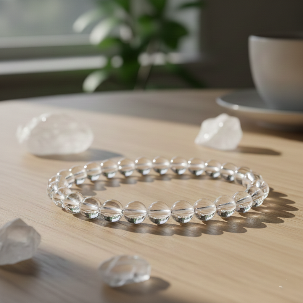 natural clear quartz bracelet