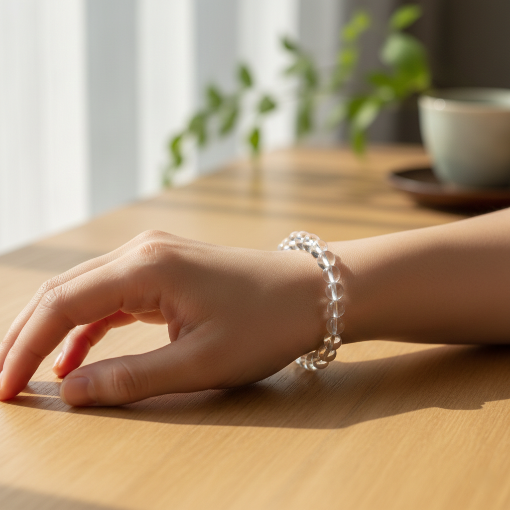 natural clear quartz bracelet