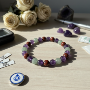 diabetic support crystal bracelet