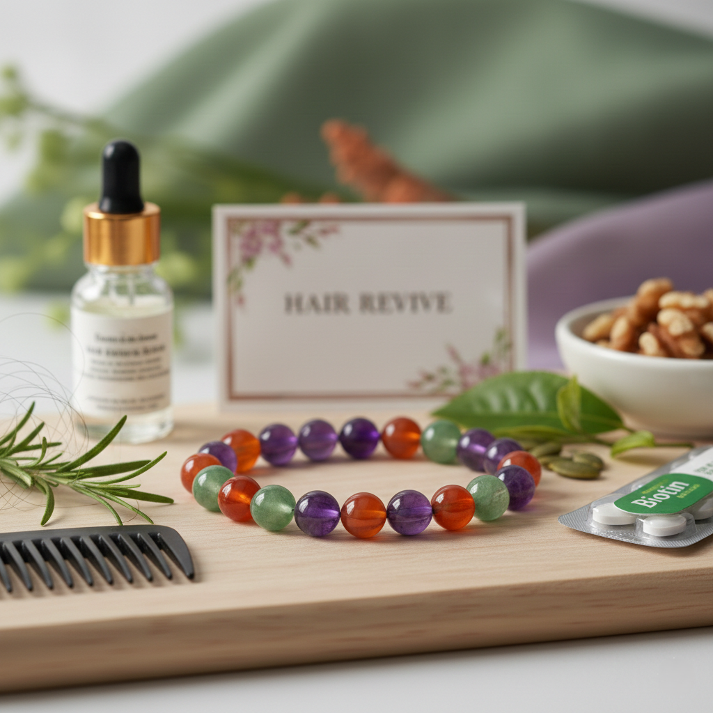 Hair growth crystal bracelet