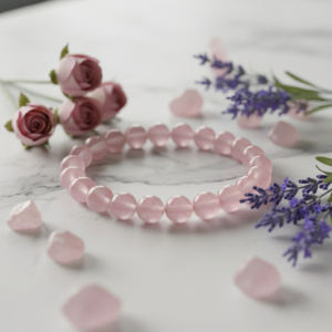 natural rose quartz bracelet