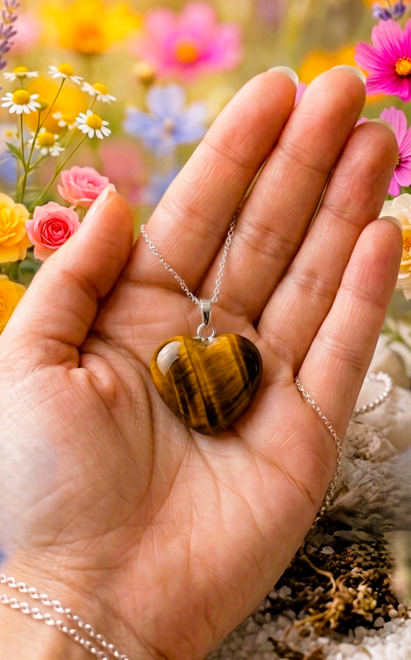Tiger Eye Heart Pendant – Courage, Protection & Emotional Balance - Image 3