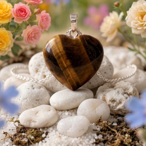 Tiger Eye Heart Pendant – Courage, Protection & Emotional Balance