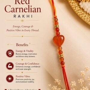 Red Carnelian Rakhi