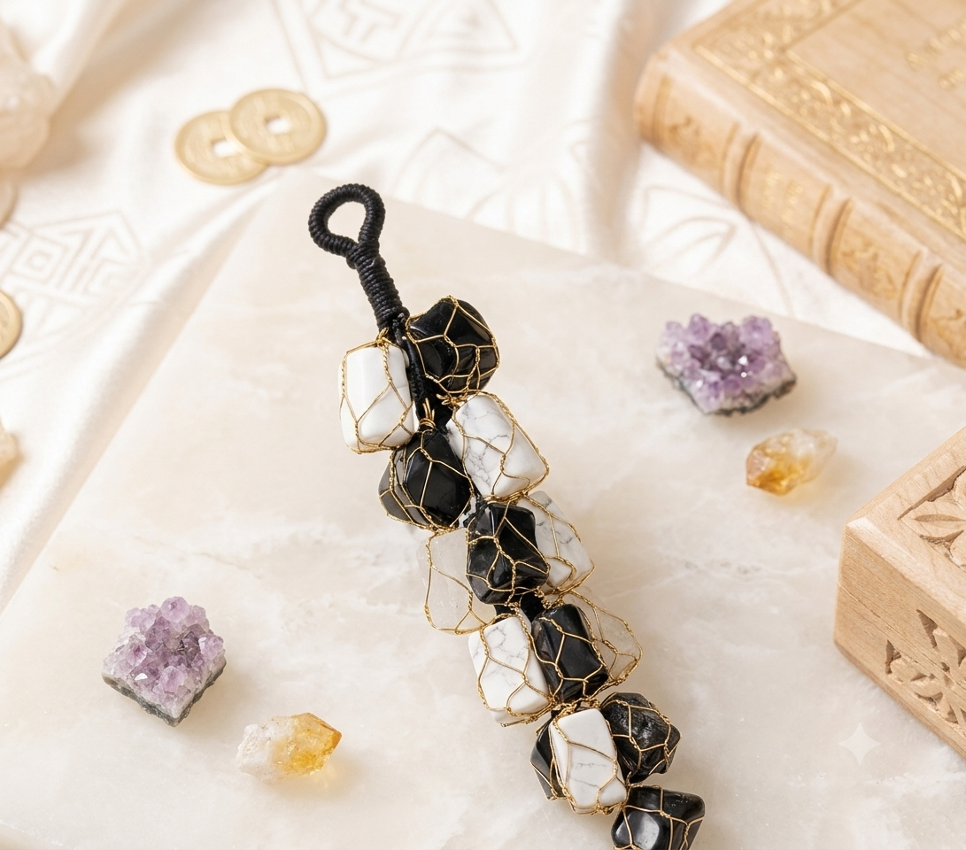 Evil Protection Hanging With Selenite– Protection & Purity Energy - Image 2